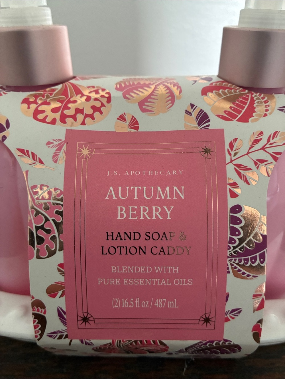 NWT- Autumn Berry Scented Hand Soap & Lotion Pumpkin Dispensers w/ Ceramic Tray - Picture 4 of 17